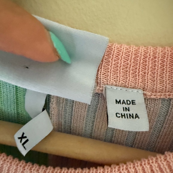 The Ragged Priest Switch Ribbed Mini Color block Dress, size XL - Picture 9 of 12